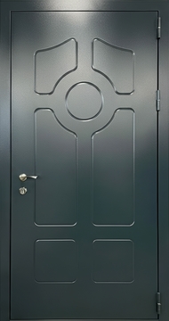 Металлическая дверь с выдавленным рисунком и порошковым окрашиванием