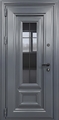 Металлофилёнчатая остеклённая термодверь с серым порошковым напылением графит