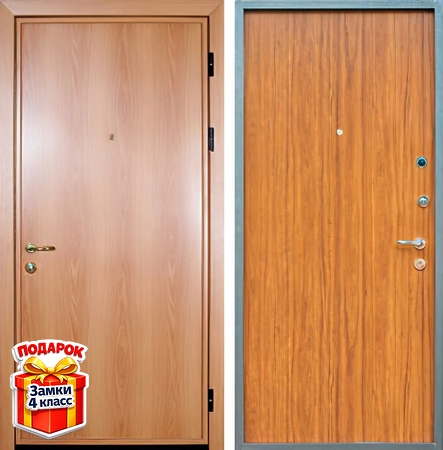 Металлическая дверь с отделкой ламинатом снаружи и внутри