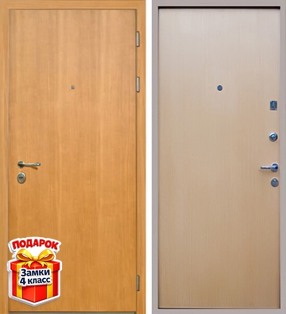 Металлическая дверь с отделкой ламинатом с двух сторон