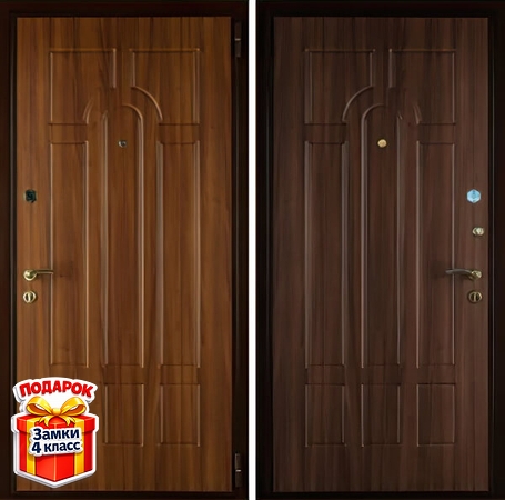 Металлическая дверь с панелями МДФ ПВХ снаружи и внутри