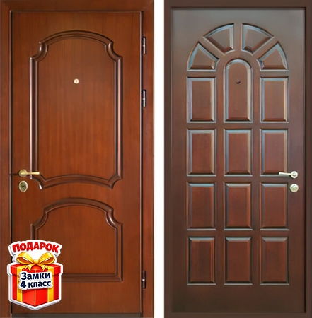 Металлическая дверь с панелями МДФ ПВХ с обеих сторон