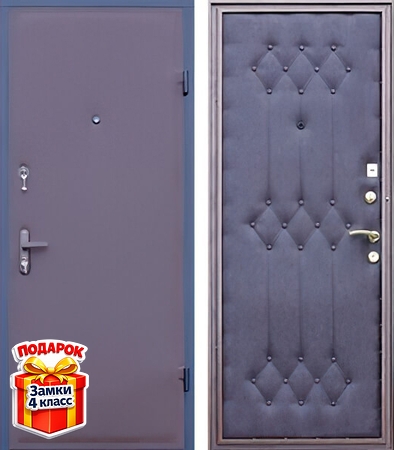 Металлическая дверь с винилискожей с двух сторон