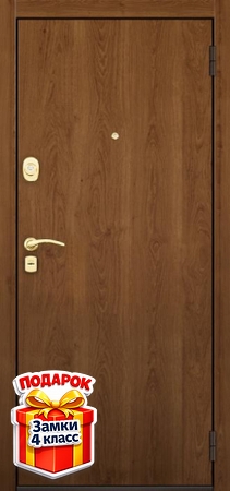 Металлическая дверь с ламинатом снаружи и МДФ ПВХ внутри