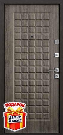 Металлическая дверь с ламинатом снаружи и МДФ ПВХ внутри