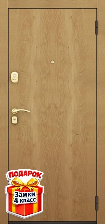Металлическая дверь с ламинатом снаружи и МДФ ПВХ внутри