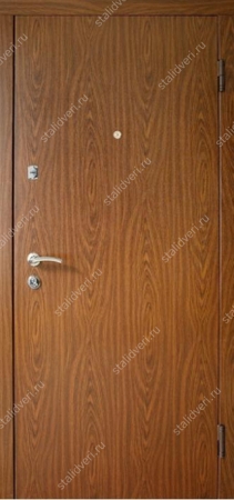 Металлическая дверь с ламинатом и белым МДФ RAL