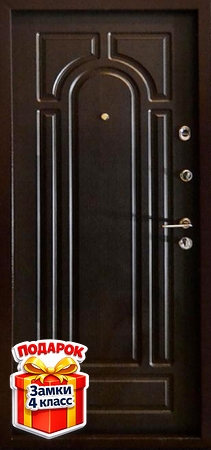 Металлическая дверь с ламинатом снаружи и МДФ ПВХ внутри