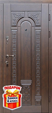 Металлическая дверь с массивом с двух сторон