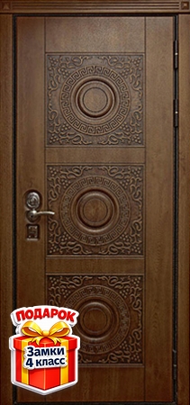 Металлическая дверь с отделкой массивом с двух сторон