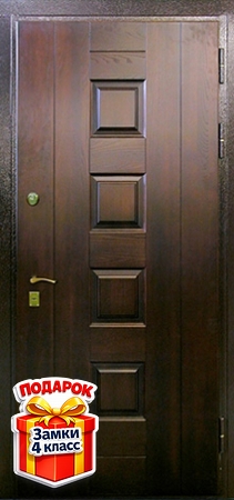 Металлическая дверь с массивом с обеих сторон