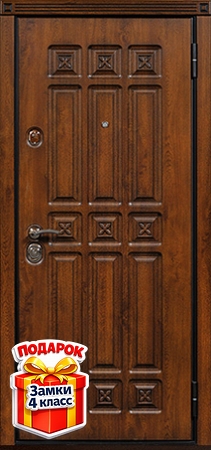 Металлическая дверь с массивом дуба снаружи и внутри