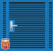 Одностворчатые жалюзийные ставни со вставками по бокам