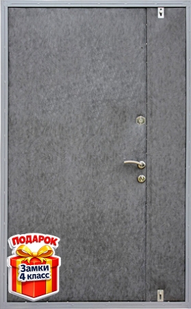 Металлическая полуторная дверь с винилискожей с обеих сторон