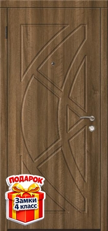 Металлическая дверь с терморазрывом и панелями МДФ со шпоном с обеих сторон