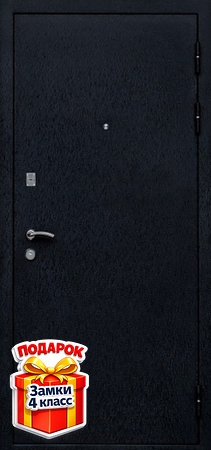 Металлическая дверь с терморазрывом, черным порошковым напылением и МДФ ПВХ