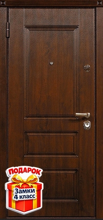Металлическая дверь с терморазрывом и отделкой МДФ со шпоном с обеих сторон