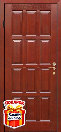 Металлическая дверь с терморазрывом и панелями МДФ со шпоном снаружи и внутри