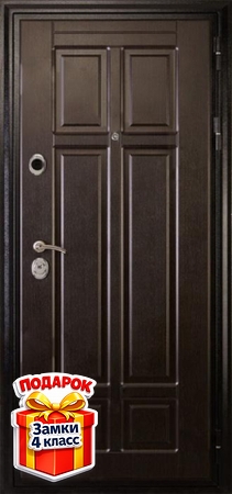 Металлическая дверь с терморазрывом и панелями МДФ со шпоном снаружи и внутри