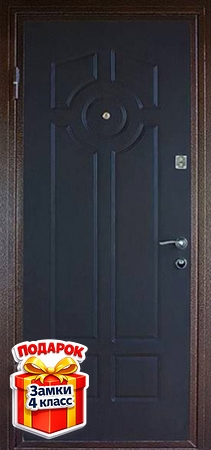 Металлическая дверь с терморазрывом и отделкой МДФ шпон снаружи и RAL внутри