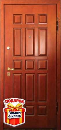 Металлическая дверь с терморазрывом и отделкой МДФ шпон снаружи и RAL внутри