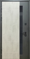 Входная термодверь с комбинированными плитами МДФ с узким стеклопакетом