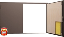 Распашные утепленные гаражные ворота