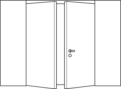 Двустворчатая с боковыми фрамугами RL Двустворчатая с боковыми фрамугами RL