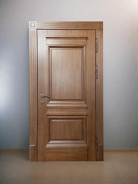 Стальная дверь с отделкой МДФ - шпон натурального дерева Стальная дверь с отделкой МДФ - шпон натурального дерева