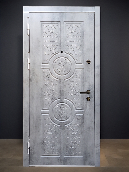 Входная дверь в квартиру со светлым МДФ ПВХ Входная дверь в квартиру со светлым МДФ ПВХ